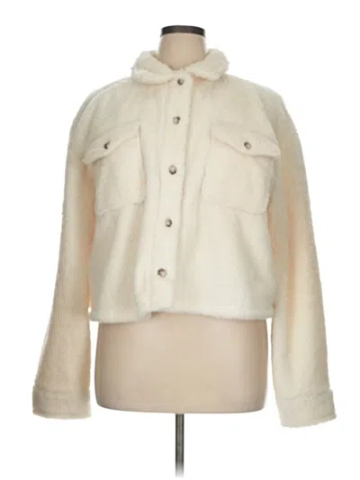 Pre-owned Thread & Supply Faux Fur Jacket In Ivory