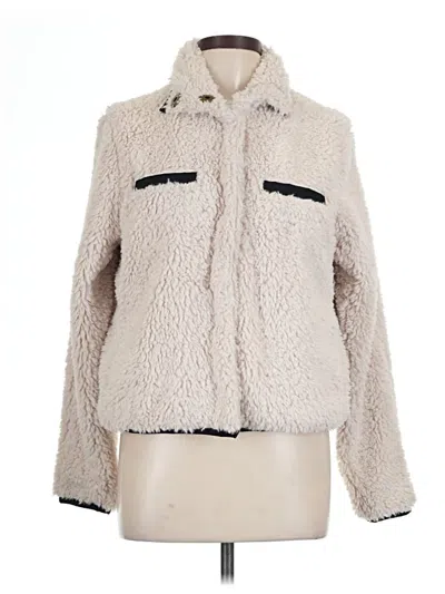 Pre-owned Thread & Supply Faux Fur Jacket In Ivory