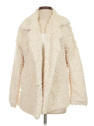 Pre-owned Thread & Supply Faux Fur Jacket In Ivory