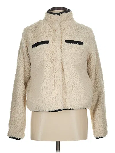 Pre-owned Thread & Supply Faux Fur Jacket In Ivory