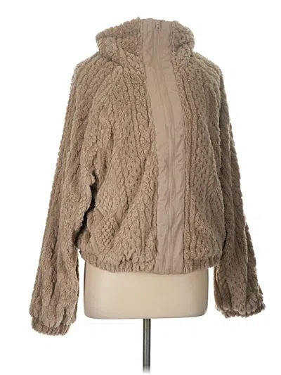 Pre-owned Thread & Supply Faux Fur Jacket In Tan