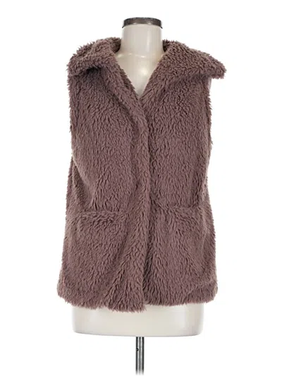 Pre-owned Thread & Supply Faux Fur Vest In Brown