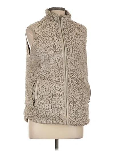 Pre-owned Thread & Supply Faux Fur Vest In Brown