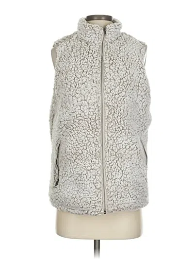 Pre-owned Thread & Supply Faux Fur Vest In Gray