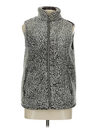 Pre-owned Thread & Supply Faux Fur Vest In Gray