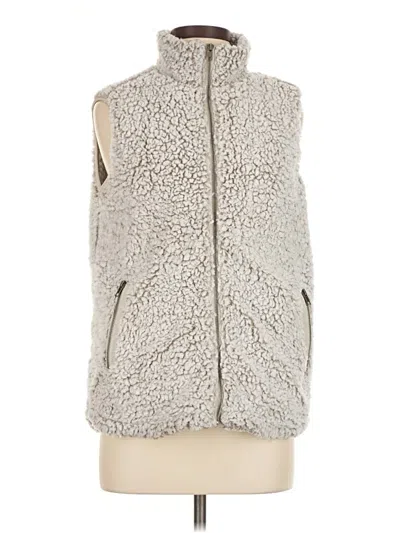 Pre-owned Thread & Supply Faux Fur Vest In Gray