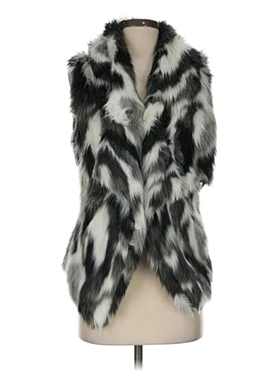 Pre-owned Thread & Supply Faux Fur Vest In Gray