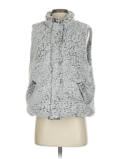 Pre-owned Thread & Supply Faux Fur Vest In Gray
