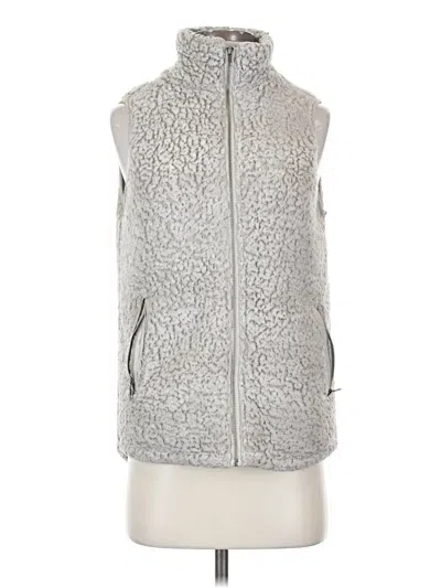 Pre-owned Thread & Supply Faux Fur Vest In Gray