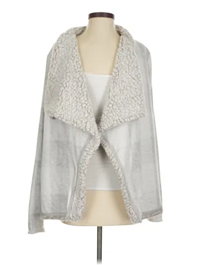 Pre-owned Thread & Supply Faux Fur Vest In Gray