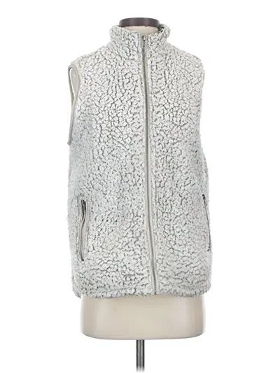 Pre-owned Thread & Supply Faux Fur Vest In Gray