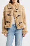 Thread & Supply Faux Shearling Jacket In Brown