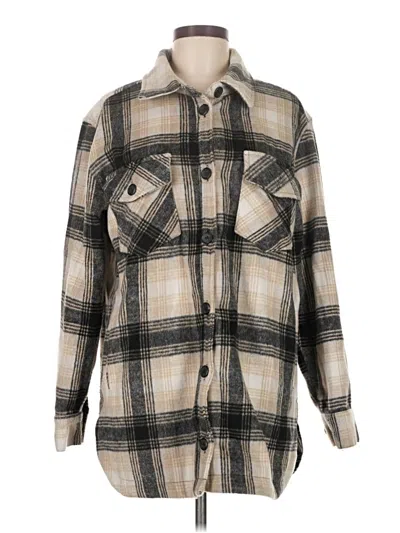 Pre-owned Thread & Supply Fleece Jacket In Brown