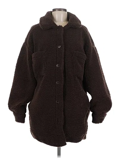 Pre-owned Thread & Supply Fleece Jacket In Brown
