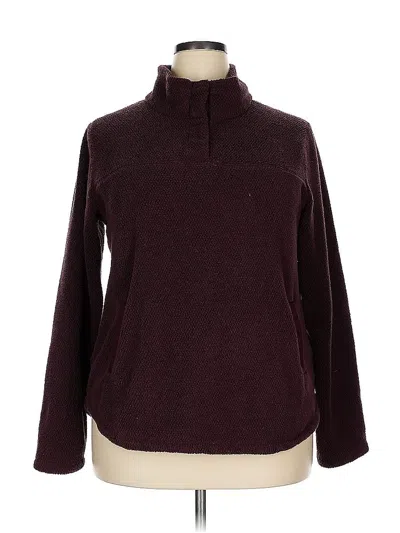 Pre-owned Thread & Supply Fleece Jacket In Burgundy