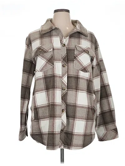 Pre-owned Thread & Supply Fleece Jacket In Gray