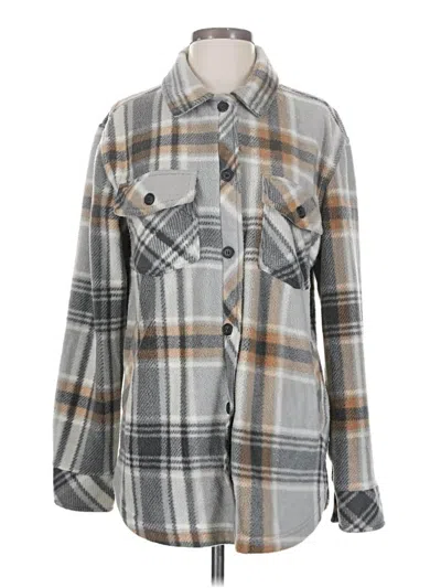 Pre-owned Thread & Supply Fleece Jacket In Gray