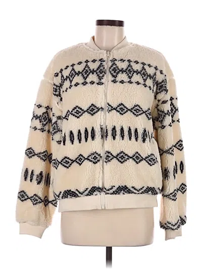 Pre-owned Thread & Supply Fleece Jacket In Ivory
