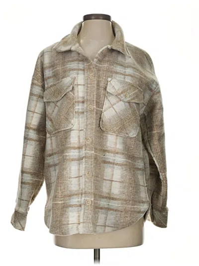 Pre-owned Thread & Supply Fleece Jacket In Tan