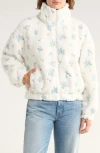 Thread & Supply Floral Embroidered Faux Shearling Jacket In Multi