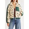 Thread & Supply Floral Fleece Zip-up Jacket In Multi