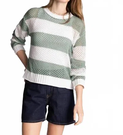 Thread & Supply Floriana Knit Sweater In Cream Light Olive In Multi