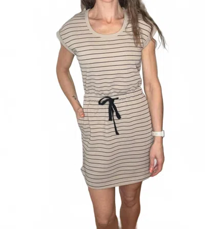 Thread & Supply Gardenia Mini Dress In Taupe & Black In Multi