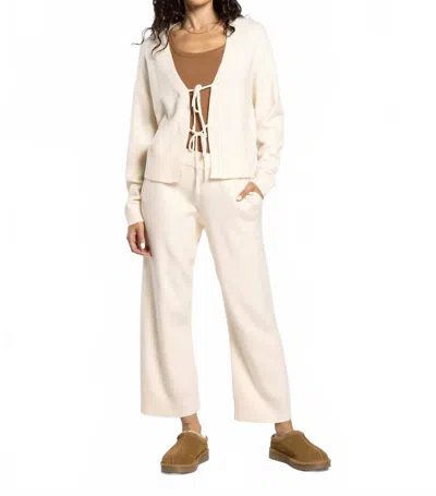 Thread & Supply Greta Soft Knit Cardigan In Pearl In White