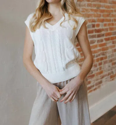 Thread & Supply Harriet Sweater Vest In Milk
