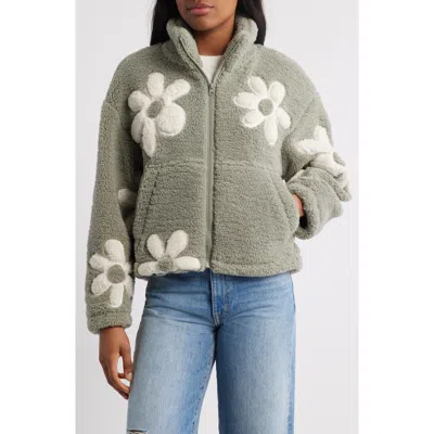 Thread & Supply High Pile Fleece Floral Jacket