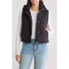 Thread & Supply Hooded Quilted Puffer Vest In Black
