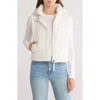 Thread & Supply Hooded Quilted Puffer Vest In Ivory