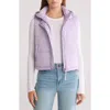 Thread & Supply Hooded Quilted Puffer Vest In Lavender