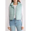 Thread & Supply Hooded Quilted Puffer Vest In Mint