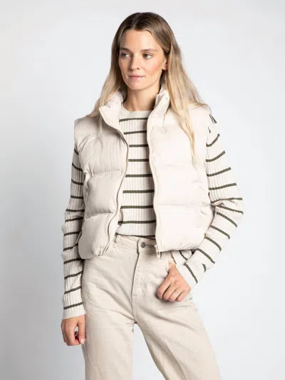 Thread & Supply Issey Puffer Vest In Cream In Neutral