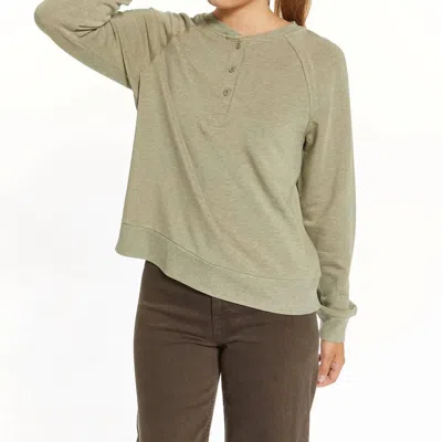 Thread & Supply Jacey Long Sleeve Top In Olive In Green