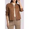 Thread & Supply Jackie Denim Trucker Jacket In Brown