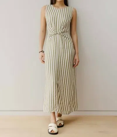 Thread & Supply Jane Dress In Cream/olive In Multi