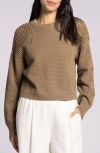 Thread & Supply Jasmine Cotton Mesh Sweater In Brown