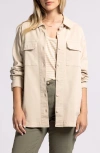 Thread & Supply Jayla Utility Shirt Jacket In Oyster Grey