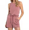 Thread & Supply Joey Sleeveless Romper In Slate Rose In Pink