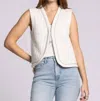 Thread & Supply Joplin Vest In Ivory Heather In White