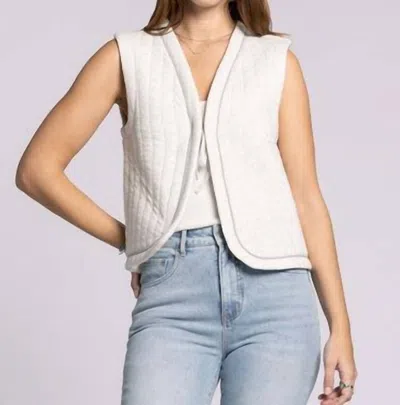 Thread & Supply Joplin Vest In Ivory Heather In White