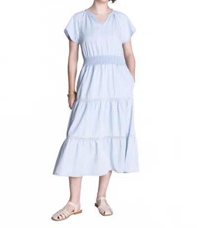 Thread & Supply Junia Midi Dress In Blue Haze Wash In Multi