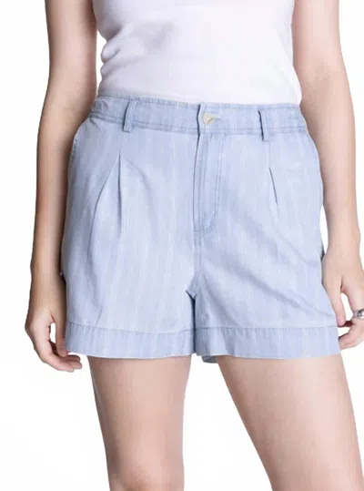Thread & Supply Junia Stripe Shorts In Blue Haze