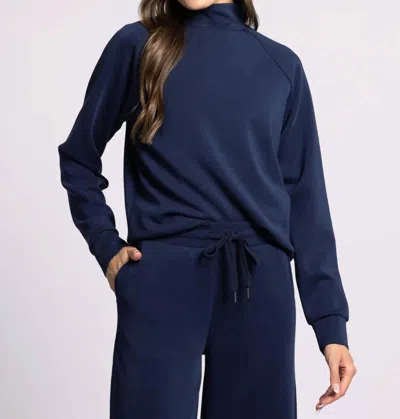 Thread & Supply Kai Mockneck Top In Deep Blue