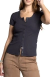 Thread & Supply Kellie Button-up Rib Top