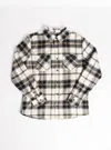 THREAD & SUPPLY KYLO FLANNEL LONG SLEEVE SHIRT IN BLACK/TAN