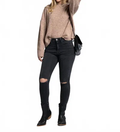 Thread & Supply Lana Crew Neck Sweater In Heather Mocha In Orange