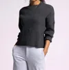 Thread & Supply Lana Heathered Sweater In Charcoal In Pink